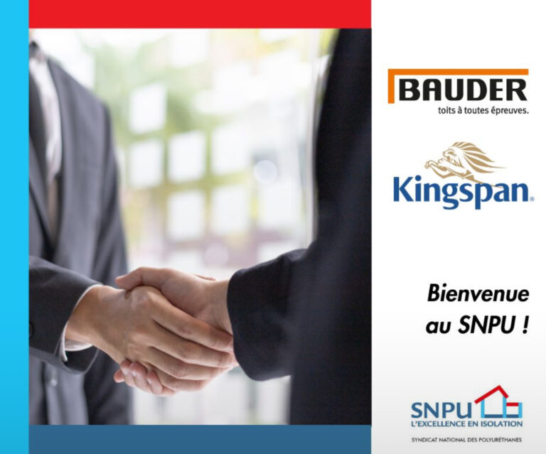 Deux nouveaux membres rejoignent le SNPU : BAUDER et le GROUPE KINGSPAN
